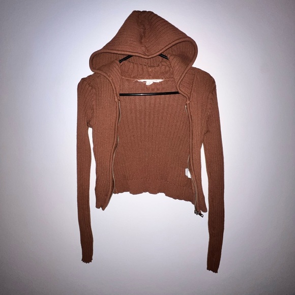 AÉROPOSTALE CROPPED BROWN VEST SIZE S - Picture 1 of 5